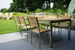 Ploß Brooklyn Tisch, Edelstahl/Teakholz, Gebürstet, 220x100cm -Warmer Garten 6 17617.jpg