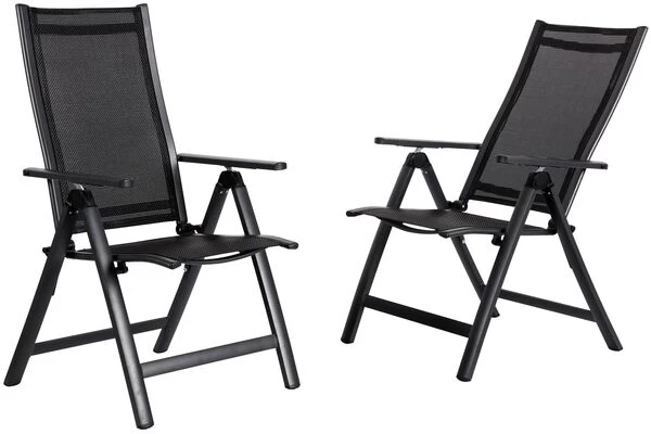 OUTFLEXX Multipositionssessel, Anthrazit Matt/schwarz, Alu/Textilene, 60x70x106cm, 7-fach Verstellbar 8 OUTFLEXX Multipositionssessel, Anthrazit Matt/schwarz, Alu/Textilene, 60x70x106cm, 7-fach Verstellbar – Bild 6