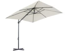 OUTFLEXX Ampelschirm, Anthrazit/creme, Pulverbesch. Aluminium, 250x250cm, Inkl. Plattenständer -Warmer Garten 6 18353.jpg