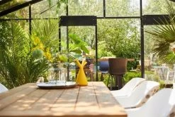 HARTMAN Yasmani Esstisch, Carbon Black/vintage Brown, Alu/Teak, 240x100cm -Warmer Garten 6 18688.jpg