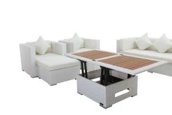 OUTFLEXX Loungemöbel-Set, Weiß, Polyrattan, Für 9 Personen, Inkl. Loungetisch, Wasserfeste Kissenbox -Warmer Garten 6 7173 BOX D.jpg