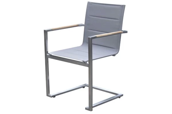 OUTFLEXX Set, Silber, 200/300 X 100 Cm, Edelstahl/Teak, Ausziehtisch, 8 Stühle Padded, 2 Multipositionssessel 9 OUTFLEXX Set, Silber, 200/300 X 100 Cm, Edelstahl/Teak, Ausziehtisch, 8 Stühle Padded, 2 Multipositionssessel – Bild 7