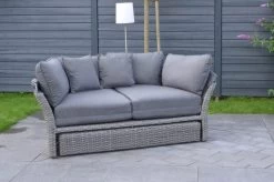 OUTFLEXX Sonneninsel, Grau, Polyrattan, Halbrund, 193 X 104 X 74 Cm, Hocker Drehbar, Dach Klappbar -Warmer Garten 7 16110.jpg