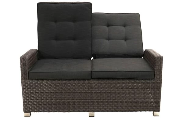 Ploß Rocking Comfort Dining / Lounge 2-Sitzer Sofa, Grau/braun-meliert, Polyrattan, 148x85x112 Cm, Verstellbar 9 Ploß Rocking Comfort Dining / Lounge 2-Sitzer Sofa, Grau/braun-meliert, Polyrattan, 148x85x112 Cm, Verstellbar – Bild 7