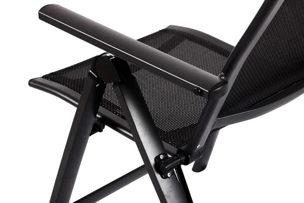 OUTFLEXX Multipositionssessel, Anthrazit Matt/schwarz, Alu/Textilene, 60x70x106cm, 7-fach Verstellbar 9 OUTFLEXX Multipositionssessel, Anthrazit Matt/schwarz, Alu/Textilene, 60x70x106cm, 7-fach Verstellbar – Bild 7