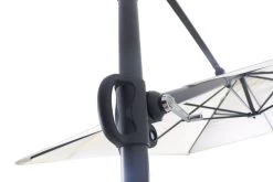 OUTFLEXX Ampelschirm, Anthrazit/creme, Pulverbesch. Aluminium, 250x250cm, Inkl. Plattenständer -Warmer Garten 7 18353.jpg