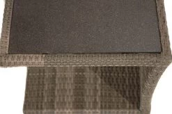 Ploß Rabida Beistelltisch, Champagner-meliert, Polyrattan, 50x50x45 Cm, Glasplatte In Steinoptik -Warmer Garten 7 20172.jpg