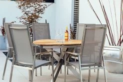 DIAMOND GARDEN Lyon Triangel Esstisch, Edelstahl/Recycled Teak, 150x 150 Cm -Warmer Garten 7 21210.jpg