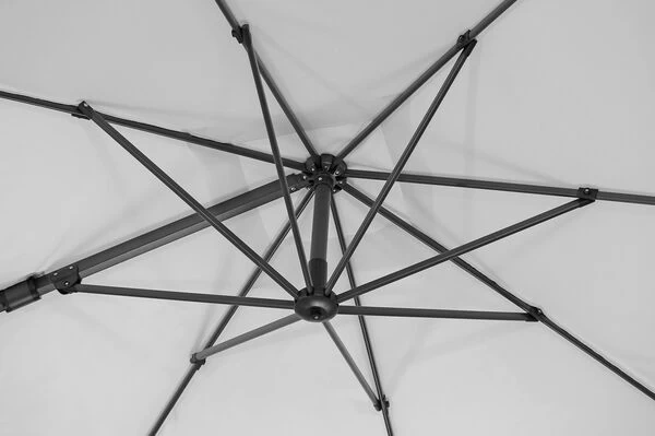 Schneider® SCHNEIDER Rhodos Eco Twist Ampelschirm, Grau, 300x300 Cm, Rund 7 Schneider® SCHNEIDER Rhodos Eco Twist Ampelschirm, Grau, 300x300 Cm, Rund – Bild 5
