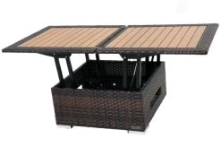 OUTFLEXX Loungetisch Höhenverstellbar, Braun-marmoriert, Polyrattan, 75/152x75x40/64,5cm -Warmer Garten 7 8887.jpg