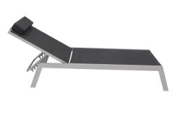 VILLANA Gartenliege, Silber/schwarz, Aluminium/Textil, 198 X 60 X 32 Cm, Verstellbar -Warmer Garten 8 13400.jpg