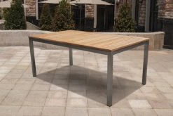 OUTFLEXX Ausziehtisch, FSC-Teakholz/Edelstahl, Plattenstärke 25mm, 180/240x100cm -Warmer Garten 8 13493.jpg