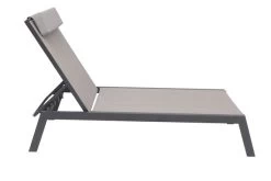 VILLANA 2er-Set Sonnenliegen, Anthrazit/grau, Alu/Textil, 198x66x32cm, Mit Beistelltisch 45x45cm -Warmer Garten 8 13885.jpg