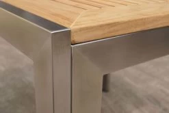 OUTFLEXX Sitzgruppe, Silber, Edelstahl/Teak, Esstisch 200 X 90 Cm, 6 Stapelstühle Gepolstert -Warmer Garten 8 14203.jpg