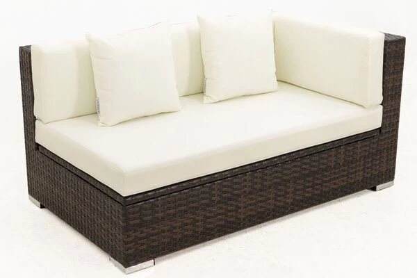 OUTFLEXX 2-Sitzer Ecksofa, Braun Marmoriert, Polyrattan, 145 X 85 X 70 Cm, Wasserfeste Kissenbox, Armlehne Li. 10 OUTFLEXX 2-Sitzer Ecksofa, Braun Marmoriert, Polyrattan, 145 X 85 X 70 Cm, Wasserfeste Kissenbox, Armlehne Li. – Bild 8