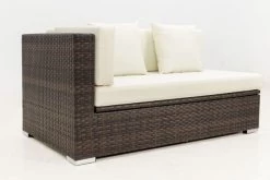 OUTFLEXX 2-Sitzer Ecksofa, Braun Marmoriert, Polyrattan, 145 X 85 X 70 Cm, Wasserfeste Kissenbox, Armlehne Re. -Warmer Garten 8 15734 4 BOX.jpg