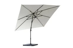 OUTFLEXX Ampelschirm, Creme, Pulverbesch. Aluminium, 300x300 Cm, Inkl. Plattenständer, Twist-Funktion -Warmer Garten 8 16108.jpg