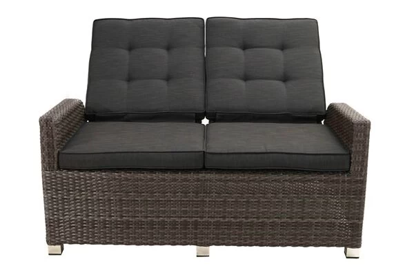 Ploß Rocking Comfort Dining / Lounge 2-Sitzer Sofa, Grau/braun-meliert, Polyrattan, 148x85x112 Cm, Verstellbar 10 Ploß Rocking Comfort Dining / Lounge 2-Sitzer Sofa, Grau/braun-meliert, Polyrattan, 148x85x112 Cm, Verstellbar – Bild 8