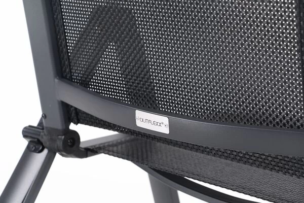 OUTFLEXX Multipositionssessel, Anthrazit Matt/schwarz, Alu/Textilene, 60x70x106cm, 7-fach Verstellbar 10 OUTFLEXX Multipositionssessel, Anthrazit Matt/schwarz, Alu/Textilene, 60x70x106cm, 7-fach Verstellbar – Bild 8