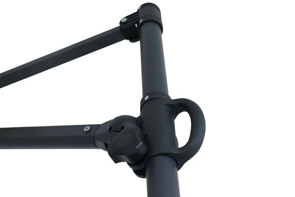 OUTFLEXX Ampelschirm, Anthrazit, Pulverbesch. Aluminium, 250x250cm, Inkl. Plattenständer 10 OUTFLEXX Ampelschirm, Anthrazit, Pulverbesch. Aluminium, 250x250cm, Inkl. Plattenständer – Bild 8