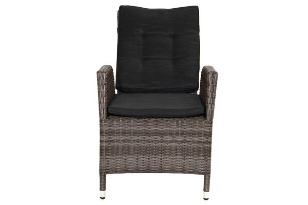 Ploß Rocking Dining Sessel, Grau/braun-meliert, Polyrattan, Verstellbar, Mit Fußhocker 10 Ploß Rocking Dining Sessel, Grau/braun-meliert, Polyrattan, Verstellbar, Mit Fußhocker – Bild 8