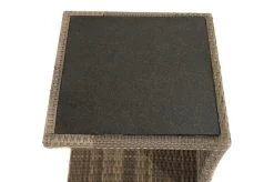 Ploß Rabida Beistelltisch, Champagner-meliert, Polyrattan, 50x50x45 Cm, Glasplatte In Steinoptik -Warmer Garten 8 20172.jpg