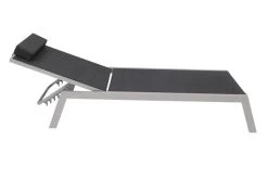 VILLANA Gartenliege, Silber/schwarz, Aluminium/Textil, 198 X 60 X 32 Cm, Verstellbar -Warmer Garten 9 13400.jpg