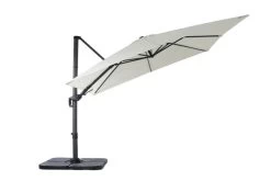 OUTFLEXX Ampelschirm, Creme, Pulverbesch. Aluminium, 300x300 Cm, Inkl. Plattenständer, Twist-Funktion -Warmer Garten 9 16108.jpg