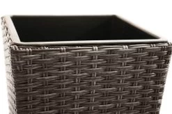 Ploß Rocking Pflanzgefäß, Grau/braun-meliert, Polyrattan, Konisch, 28x28x60 Cm, Kunststoffeinsatz -Warmer Garten 9 18199.jpg