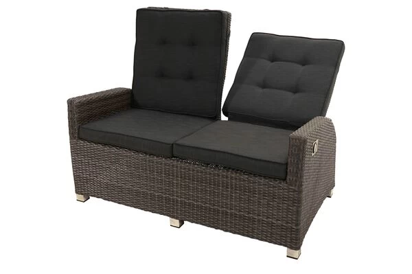 Ploß Rocking Comfort Dining / Lounge 2-Sitzer Sofa, Grau/braun-meliert, Polyrattan, 148x85x112 Cm, Verstellbar 11 Ploß Rocking Comfort Dining / Lounge 2-Sitzer Sofa, Grau/braun-meliert, Polyrattan, 148x85x112 Cm, Verstellbar – Bild 9