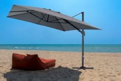 OUTFLEXX Ampelschirm, Anthrazit/grau, Alu/Polyester, 350x350cm, Inkl. Plattenständer -Warmer Garten 9 20363.jpg