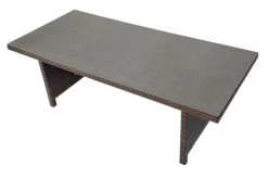 OUTFLEXX Dining Tisch, Braun Marmoriert, Polyrattan, 220 X 100 Cm, Tischplatte Spraystone, 6mm -Warmer Garten 9 20663.jpg