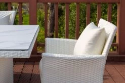 OUTFLEXX Dining Set, Weiß, Polyrattan, Tisch 200x95cm, Spraystone, 6mm, 6 Sessel -Warmer Garten 9 20670.jpg