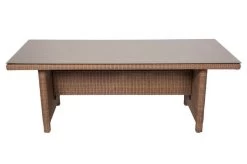 OUTFLEXX Dining Tisch, Hellbraun, Polyrattan, 220 X 100 Cm, Tischplatte Spraystone, 6mm -Warmer Garten 9 20677.jpg