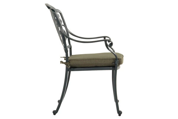 HARTMAN Amalfi Sitzgruppe, Dunkelgrün, Alu-Guss, 4 Diningsessel, Inkl. Polster, Ø120cm 11 HARTMAN Amalfi Sitzgruppe, Dunkelgrün, Alu-Guss, 4 Diningsessel, Inkl. Polster, Ø120cm – Bild 9