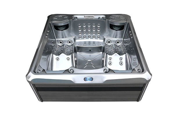 Outtech Steel Art Cetus Whirlpool, Grau/schwarz, 228x214x93 Cm / 1000L, 4 Pers., LED Corner Light, LCD Balboa Anzeige, WIFI READY 11 Outtech Steel Art Cetus Whirlpool, Grau/schwarz, 228x214x93 Cm / 1000L, 4 Pers., LED Corner Light, LCD Balboa Anzeige, WIFI READY – Bild 9