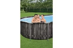 BESTWAY Power Steel Pool, Holz-Optik (dunkelgrau), TriTech, 732x366x122cm, Oval, Mit Filterpumpe, Leiter, Abdeckplane -Warmer Garten 9 21942.jpg